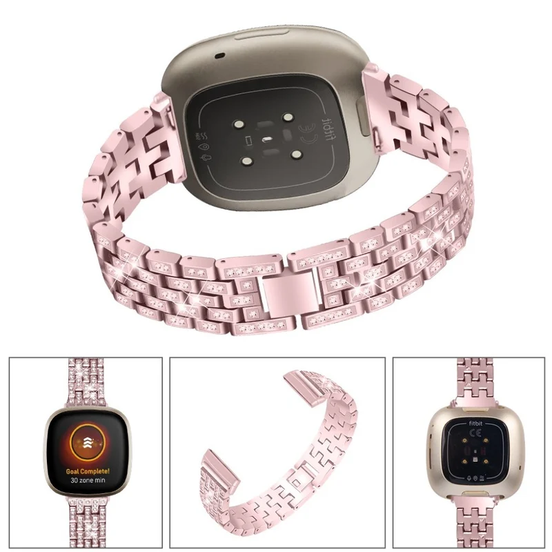 Süß Fitbit Versa 3 / Fitbit Sense Metall und Strass armband