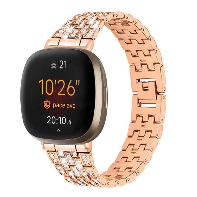 Süß Fitbit Versa 3 / Fitbit Sense Metall und Strass armband