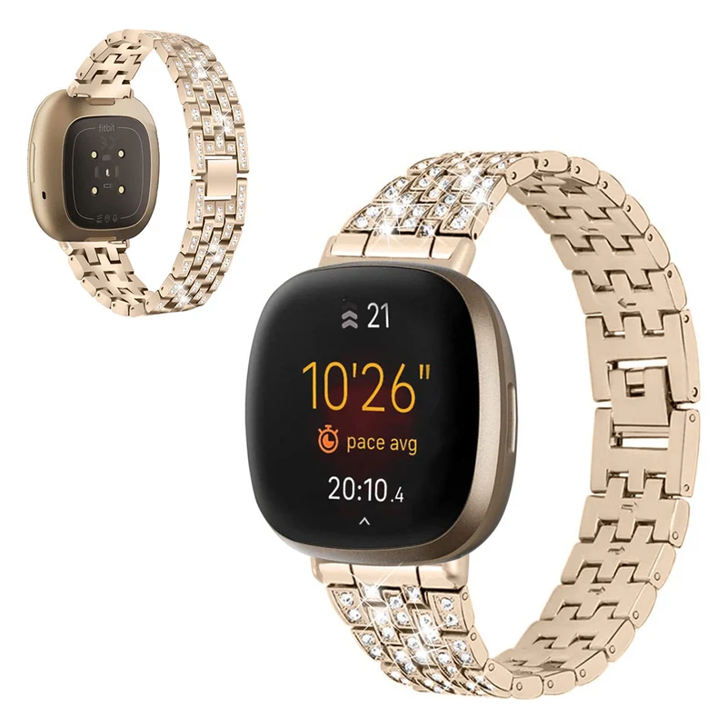 Süß Fitbit Versa 3 / Fitbit Sense Metall und Strass armband