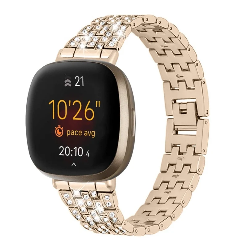 Süß Fitbit Versa 3 / Fitbit Sense Metall und Strass armband