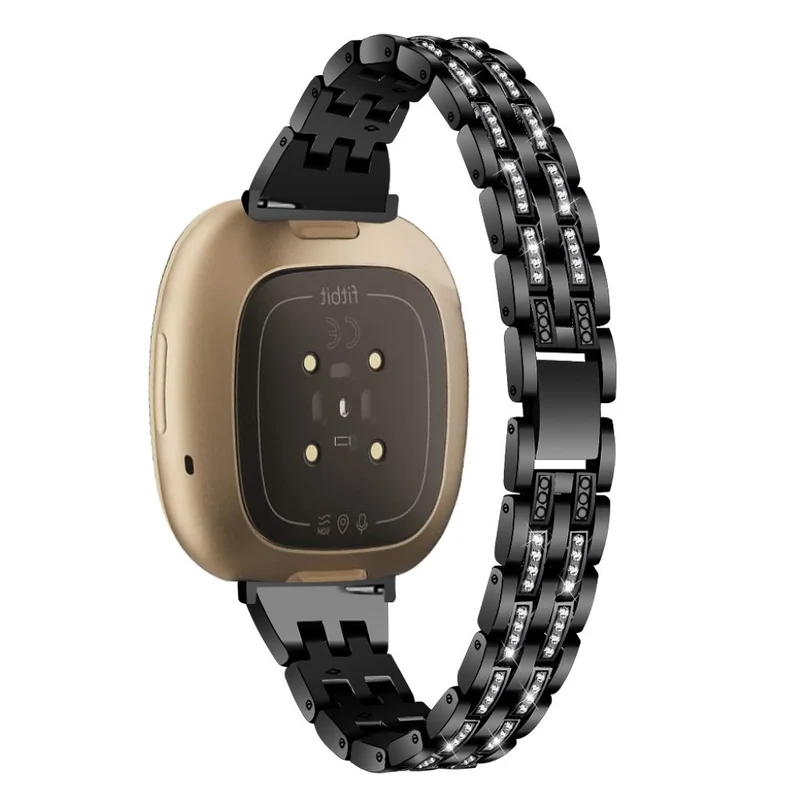 Süß Fitbit Versa 3 / Fitbit Sense Metall und Strass armband