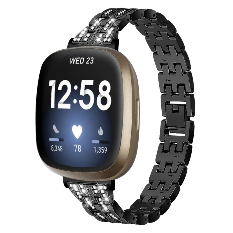 Süß Fitbit Versa 3 / Fitbit Sense Metall und Strass armband