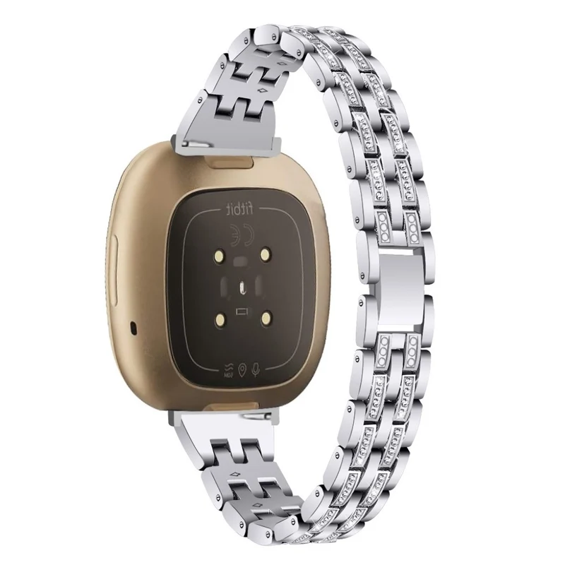 Süß Fitbit Versa 3 / Fitbit Sense Metall und Strass armband