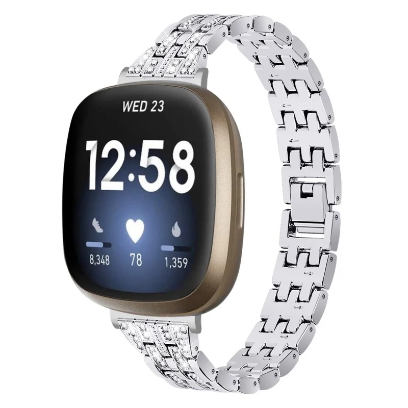 Süß Fitbit Versa 3 / Fitbit Sense Metall und Strass armband