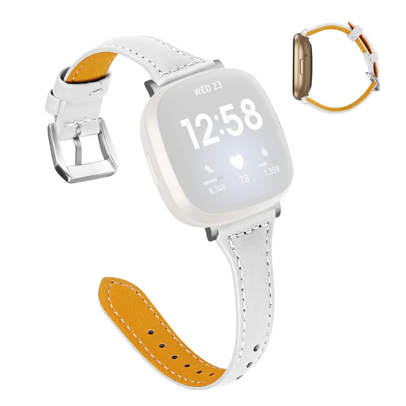 Haltbar Fitbit Versa 3 / Fitbit Sense Echtes Leder armband