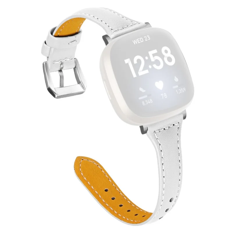 Haltbar Fitbit Versa 3 / Fitbit Sense Echtes Leder armband