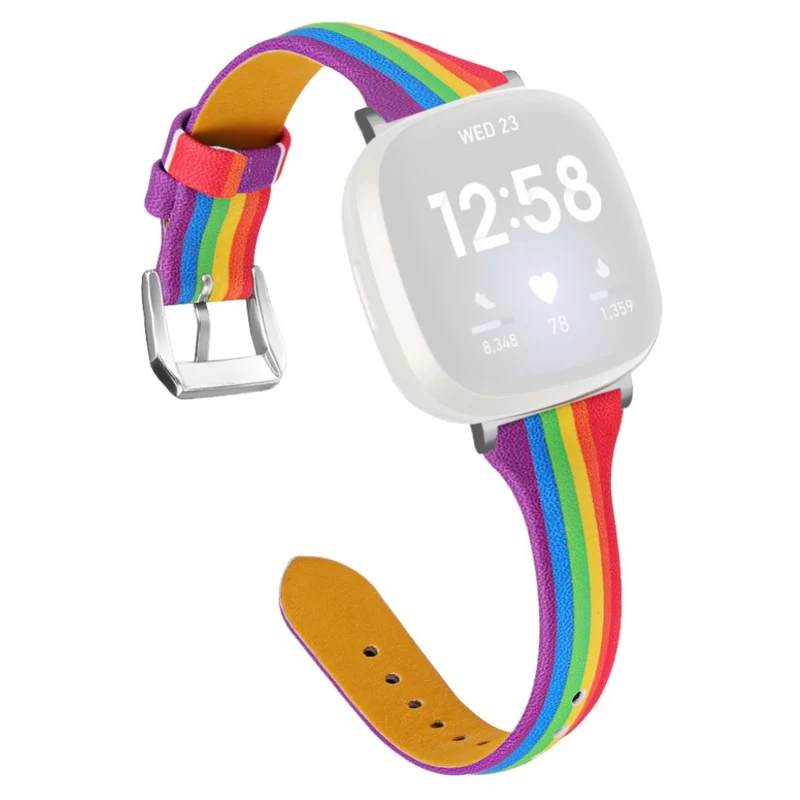 Haltbar Fitbit Versa 3 / Fitbit Sense Echtes Leder armband