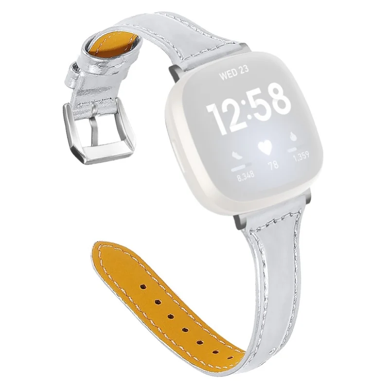 Haltbar Fitbit Versa 3 / Fitbit Sense Echtes Leder armband