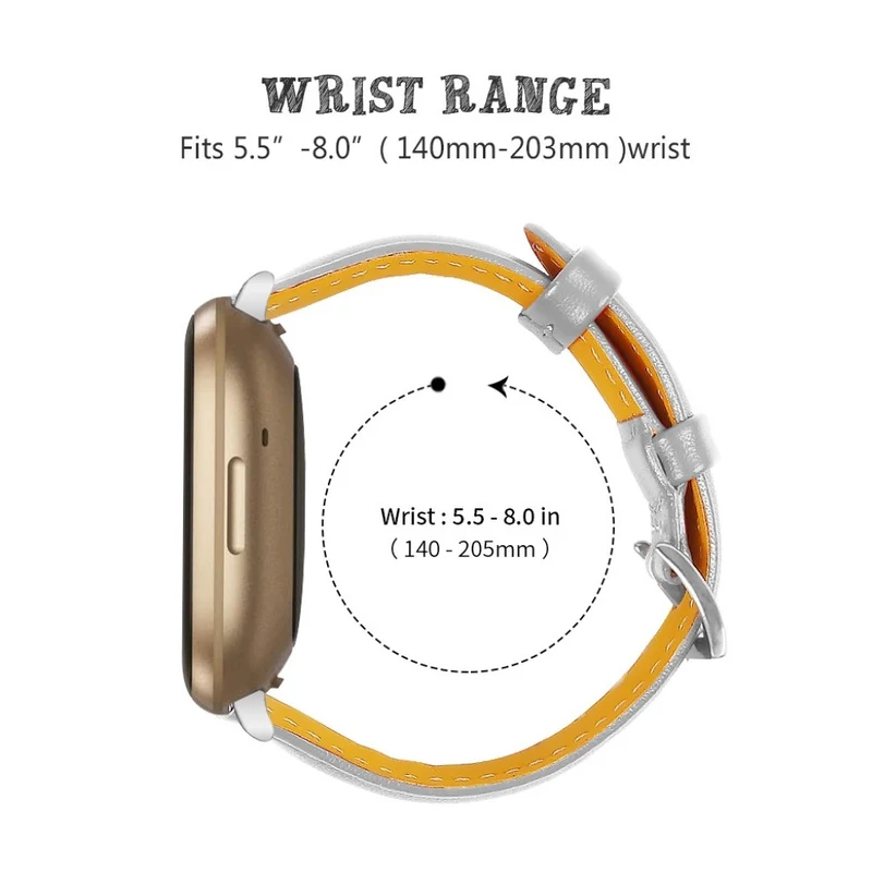 Haltbar Fitbit Versa 3 / Fitbit Sense Echtes Leder armband