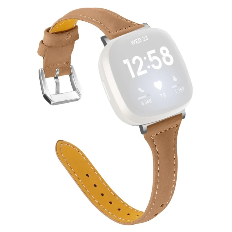 Haltbar Fitbit Versa 3 / Fitbit Sense Echtes Leder armband