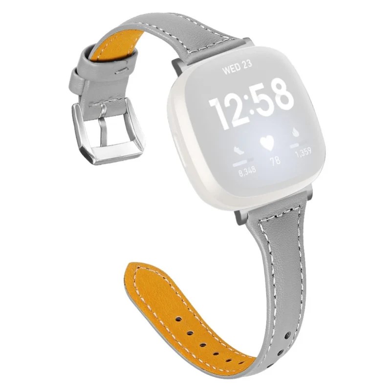 Haltbar Fitbit Versa 3 / Fitbit Sense Echtes Leder armband
