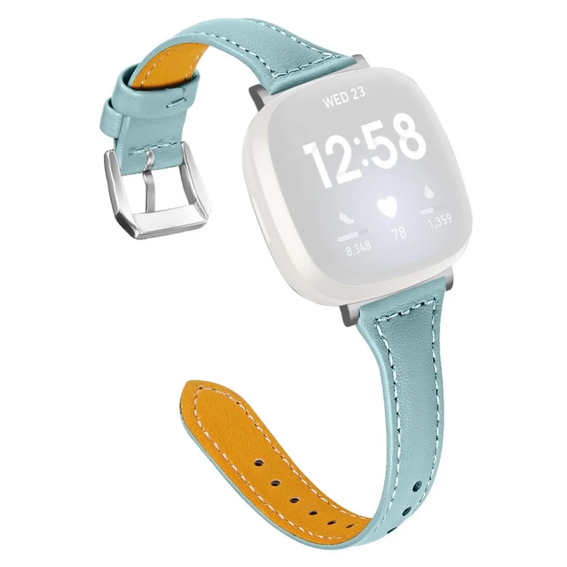 Haltbar Fitbit Versa 3 / Fitbit Sense Echtes Leder armband