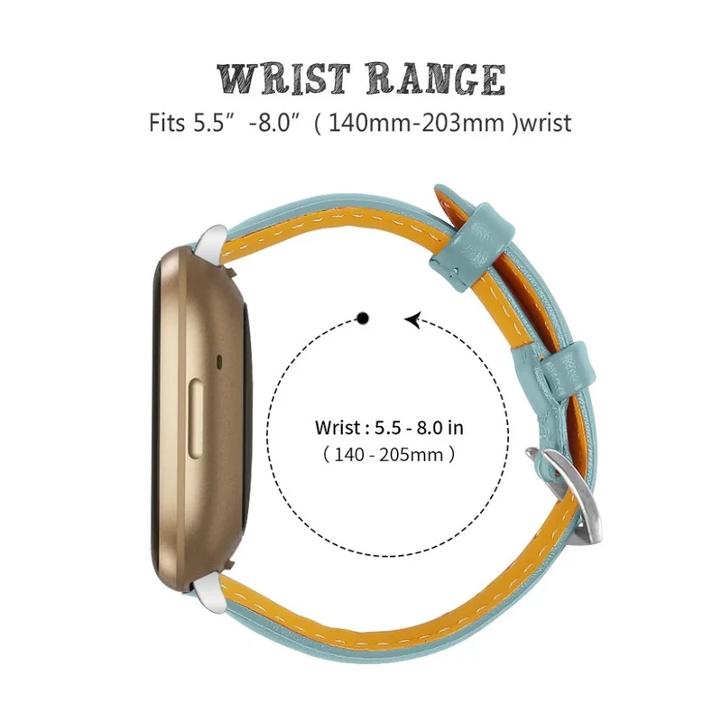 Haltbar Fitbit Versa 3 / Fitbit Sense Echtes Leder armband
