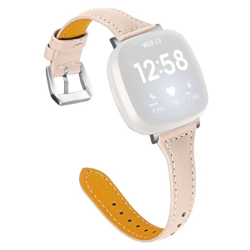 Haltbar Fitbit Versa 3 / Fitbit Sense Echtes Leder armband