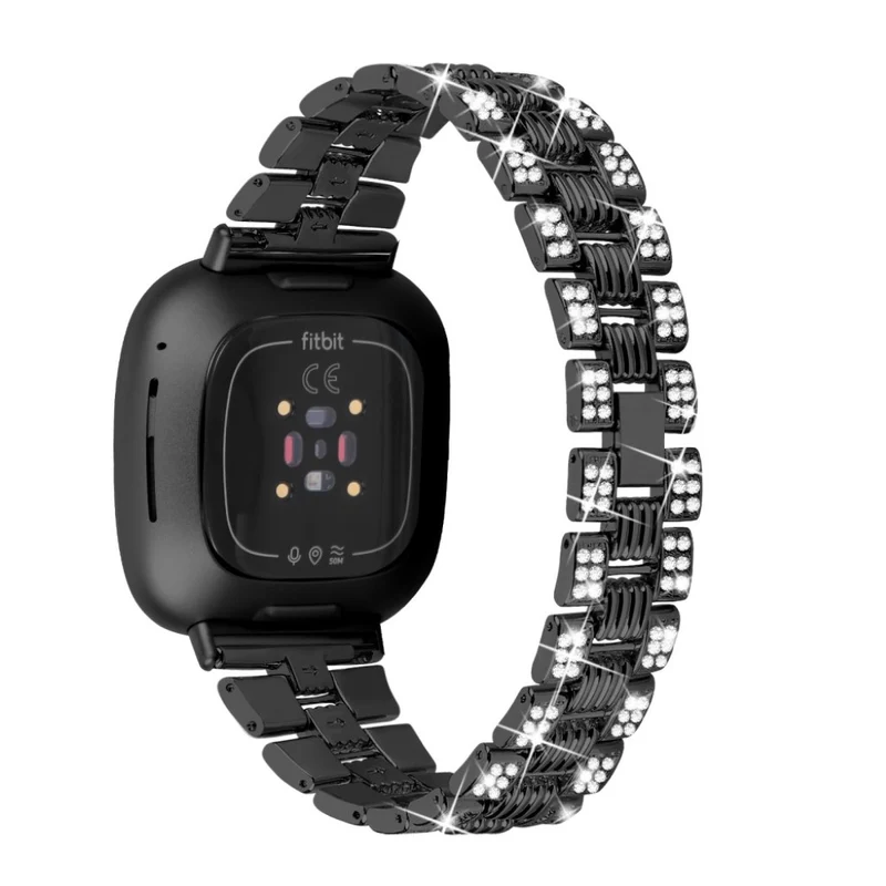Süß Fitbit Versa 3 / Fitbit Sense Metall und Strass armband