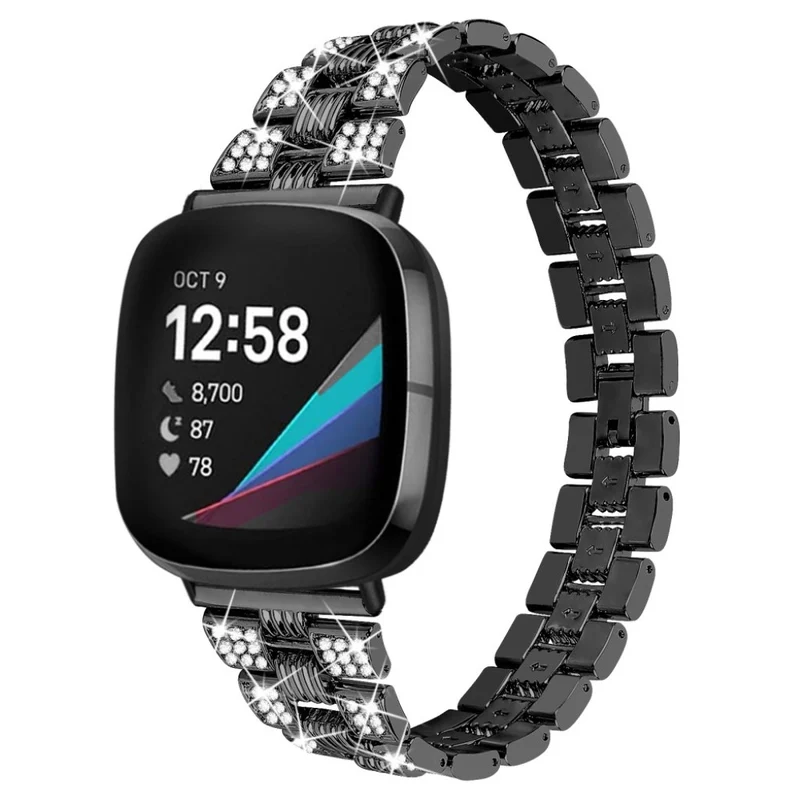 Süß Fitbit Versa 3 / Fitbit Sense Metall und Strass armband