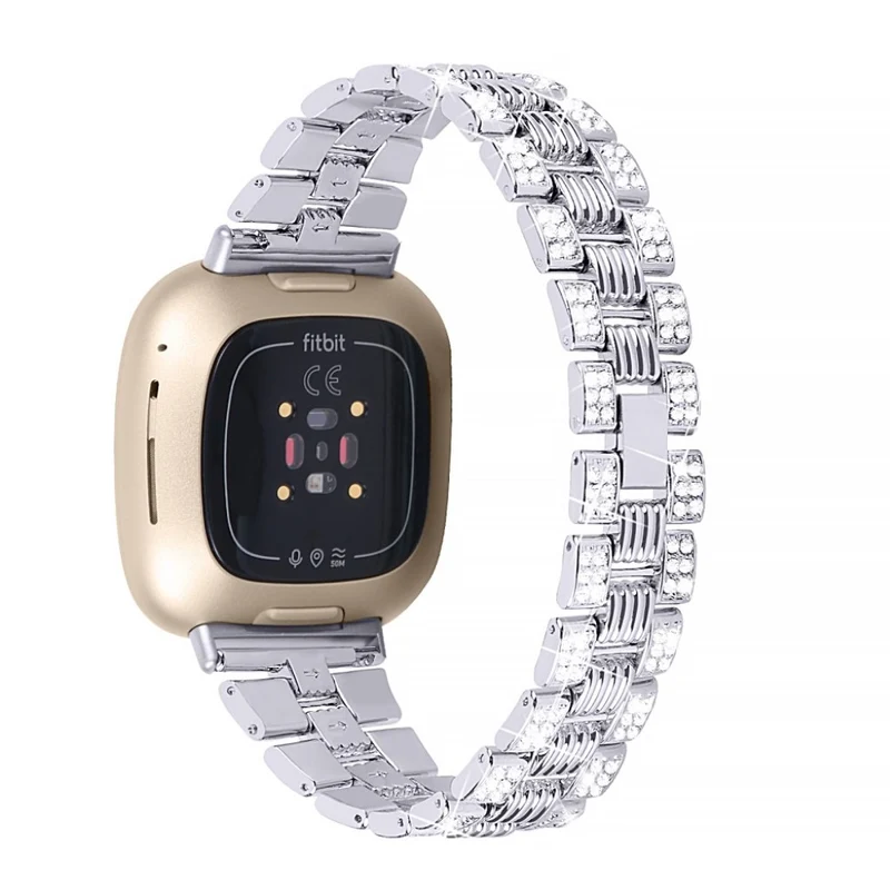Süß Fitbit Versa 3 / Fitbit Sense Metall und Strass armband