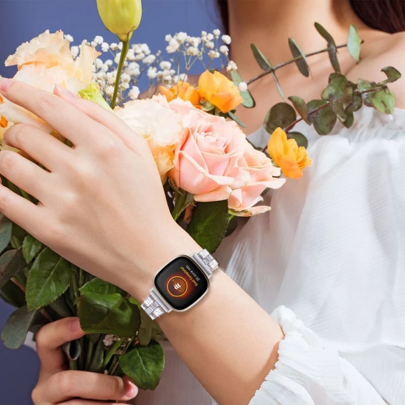 Süß Fitbit Versa 3 / Fitbit Sense Metall und Strass armband