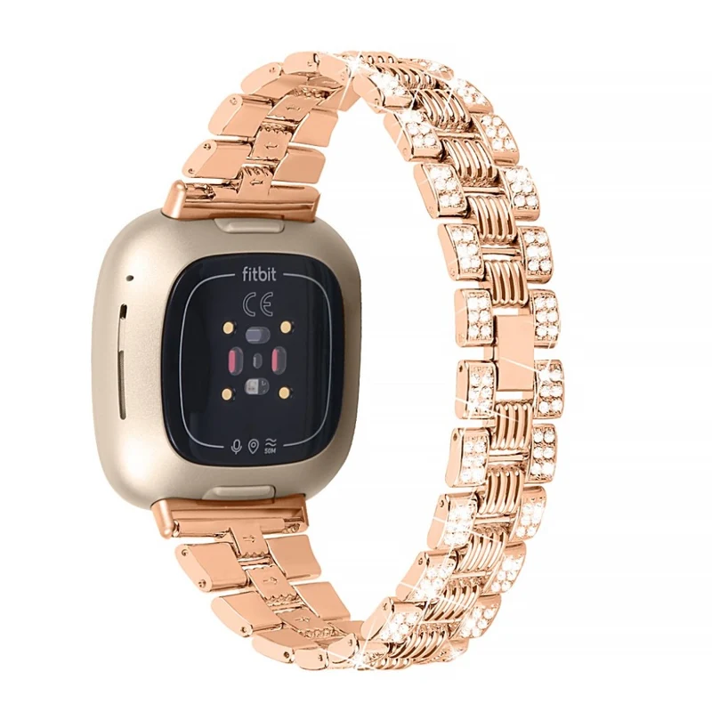 Süß Fitbit Versa 3 / Fitbit Sense Metall und Strass armband