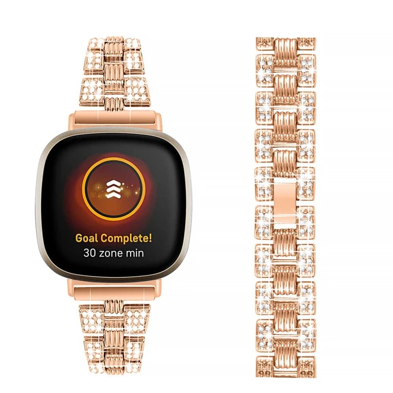 Süß Fitbit Versa 3 / Fitbit Sense Metall und Strass armband