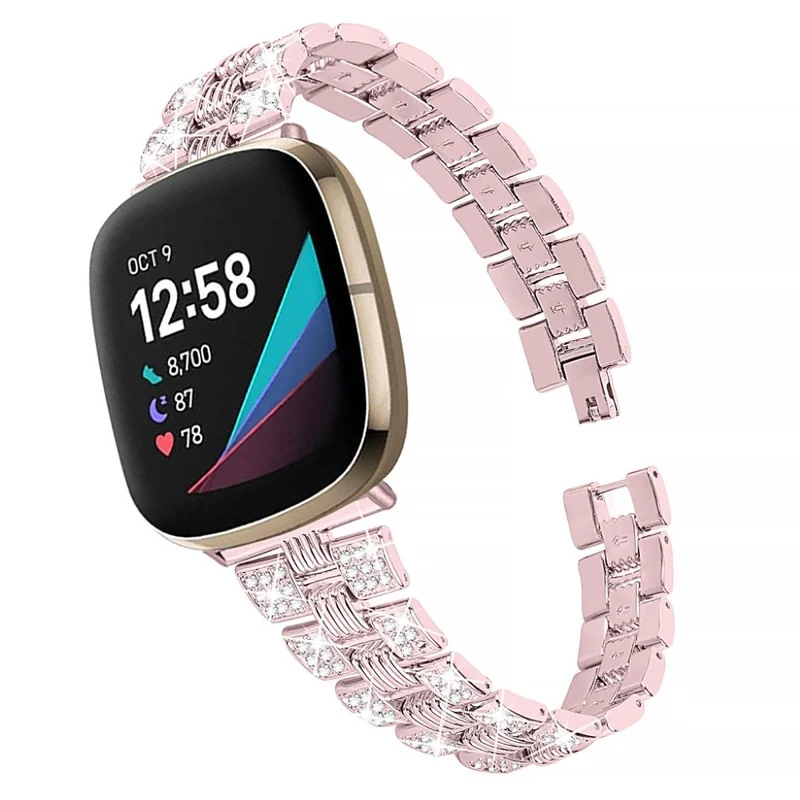 Süß Fitbit Versa 3 / Fitbit Sense Metall und Strass armband