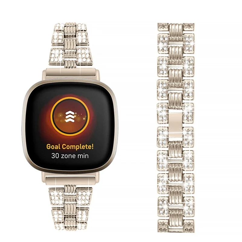 Süß Fitbit Versa 3 / Fitbit Sense Metall und Strass armband
