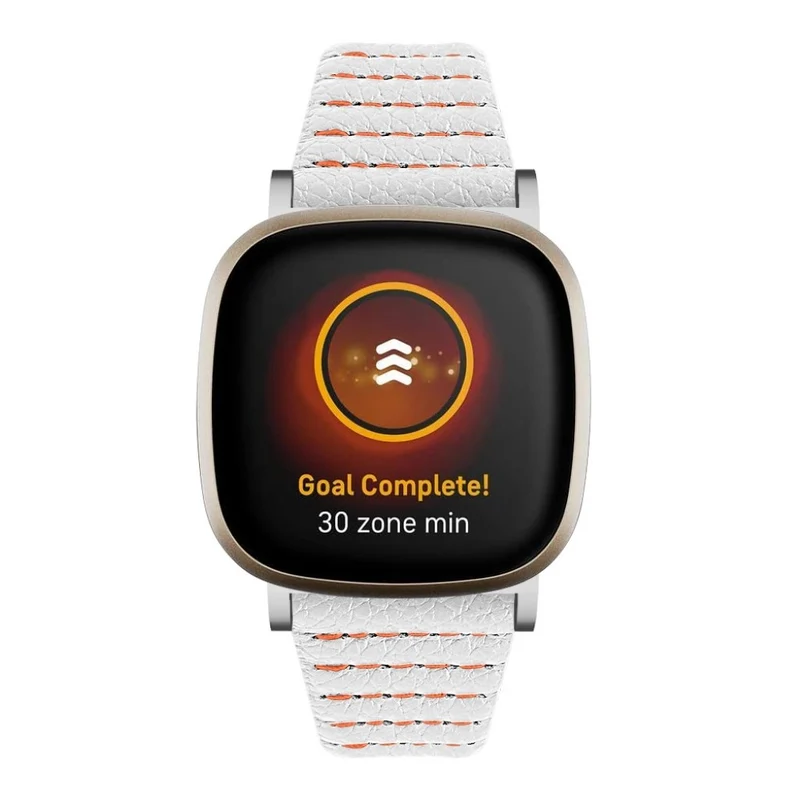 Stilvoll Fitbit Versa 3 / Fitbit Sense Echtes Leder armband