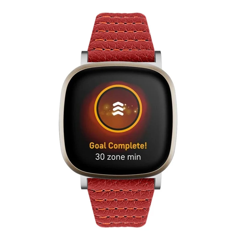 Stilvoll Fitbit Versa 3 / Fitbit Sense Echtes Leder armband