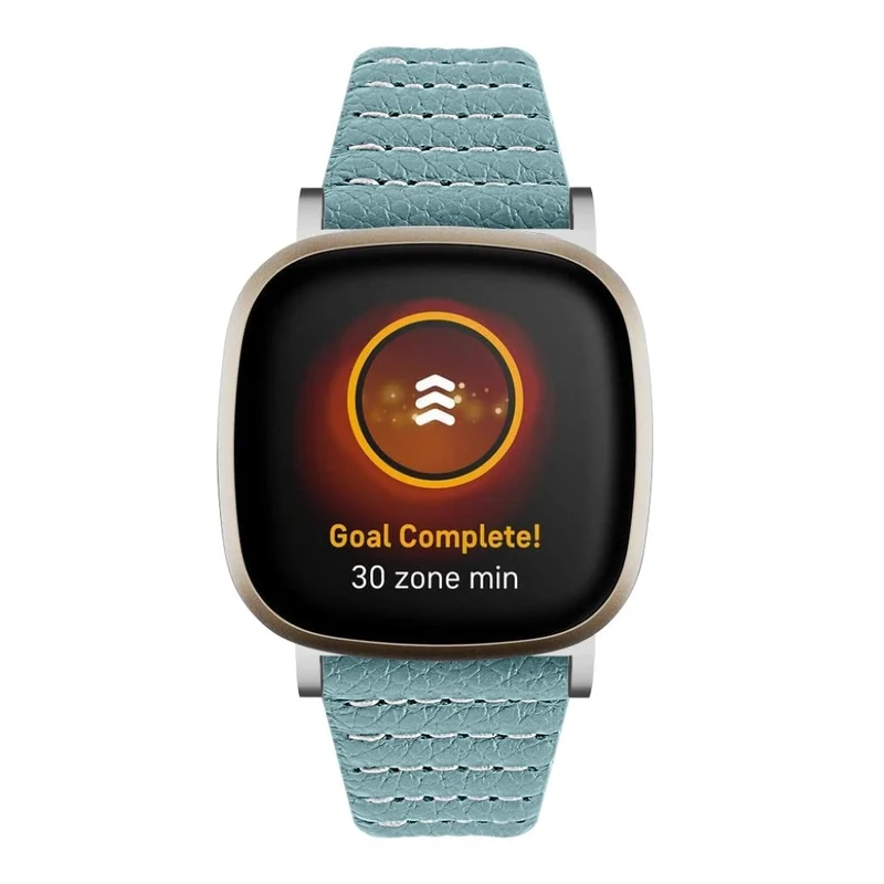 Stilvoll Fitbit Versa 3 / Fitbit Sense Echtes Leder armband