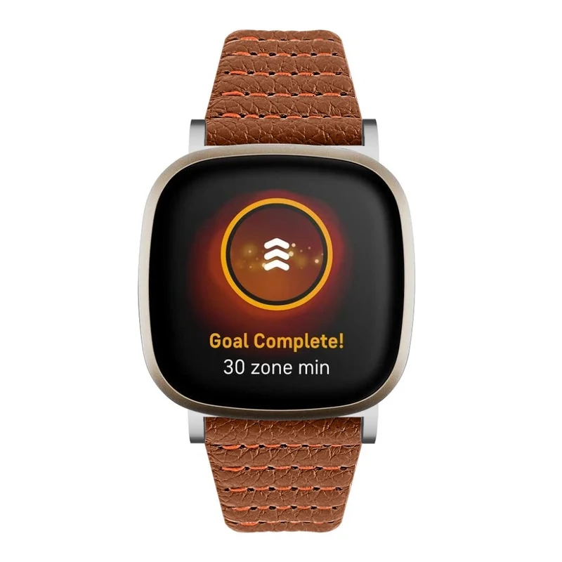 Stilvoll Fitbit Versa 3 / Fitbit Sense Echtes Leder armband