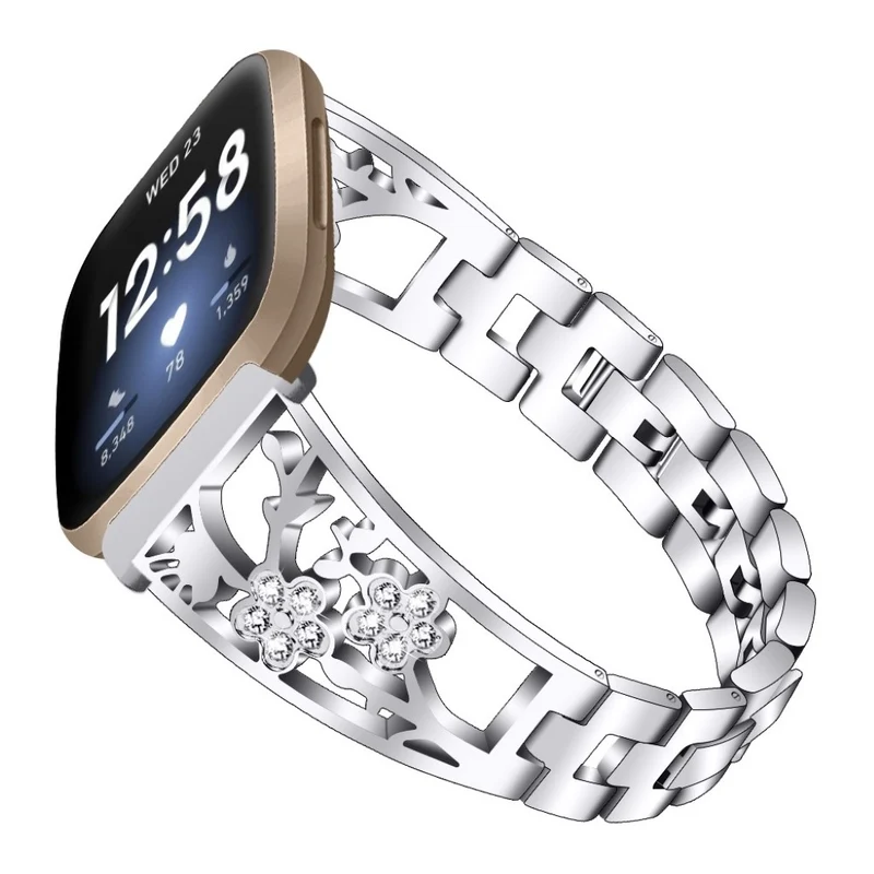 Süß Fitbit Versa 3 / Fitbit Sense Metall und Strass armband