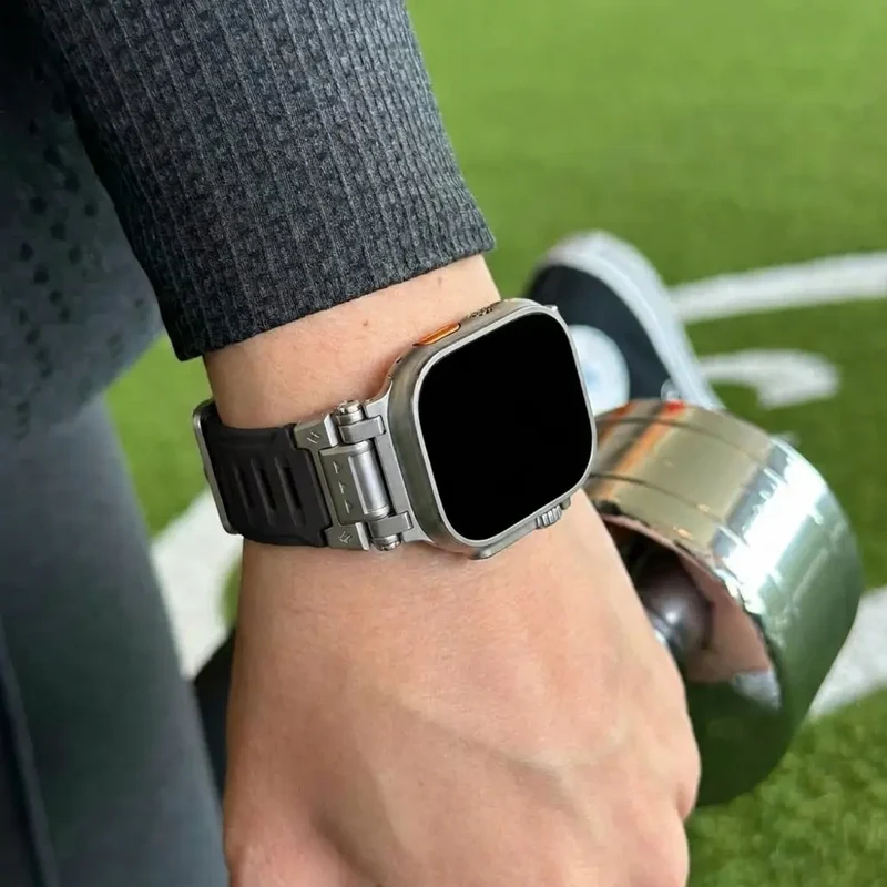 Bandz Apple Watch TPU Armor Armband (Schwarz)