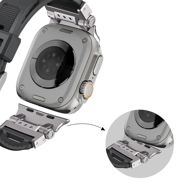 Bandz Apple Watch TPU Armor Armband (Schwarz)