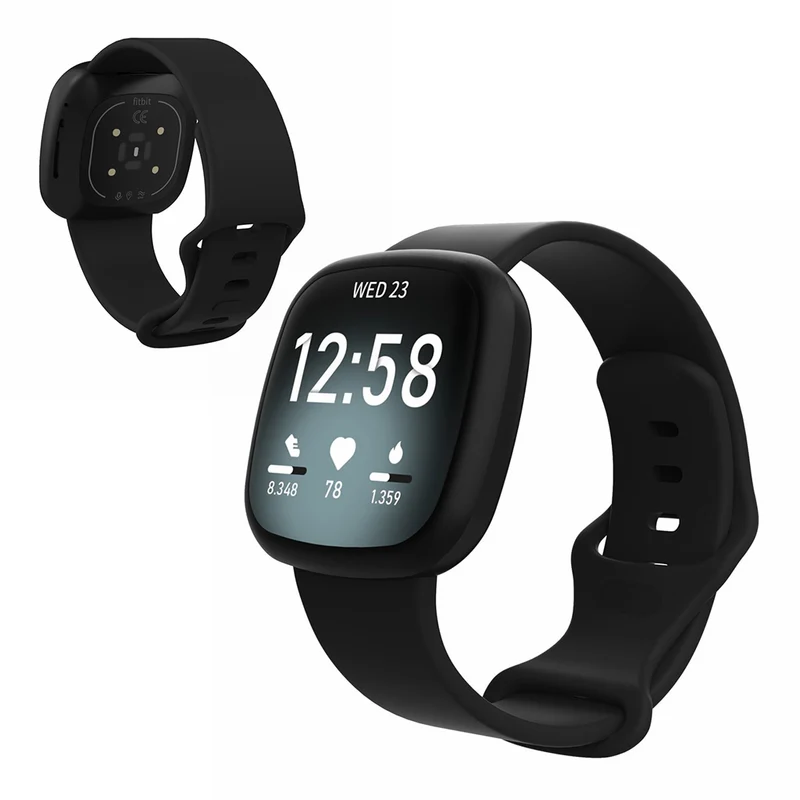 Robust Fitbit Versa 3 / Fitbit Sense Silikon / TPU armband - Größe: S