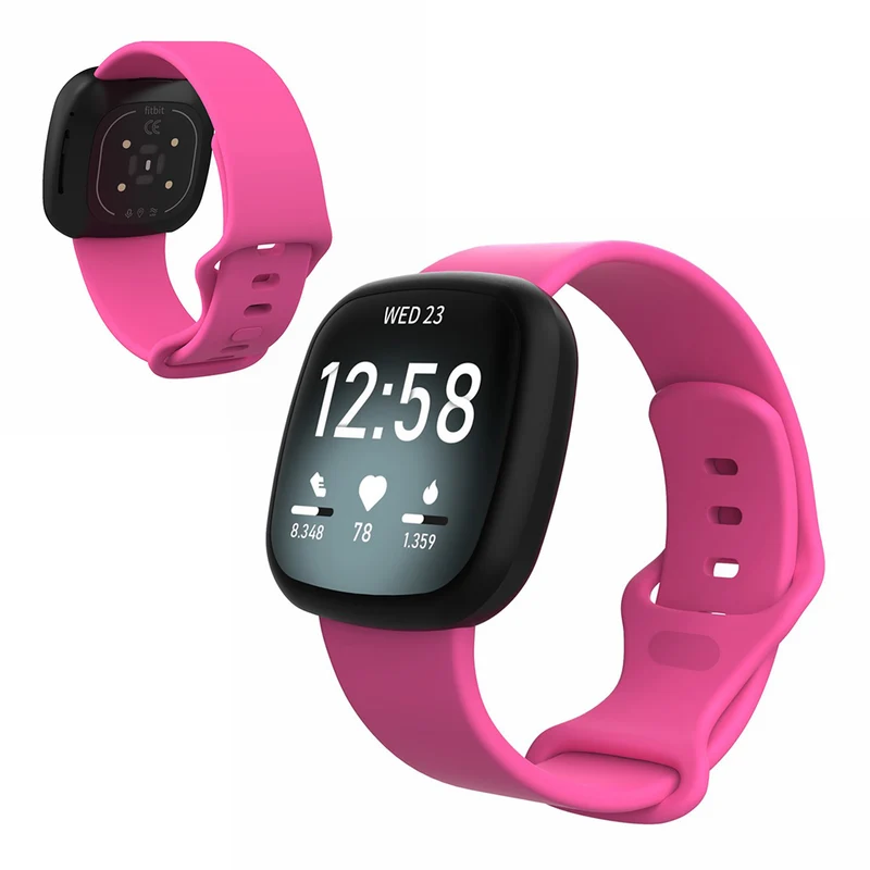 Robust Fitbit Versa 3 / Fitbit Sense Silikon / TPU armband - Größe: S