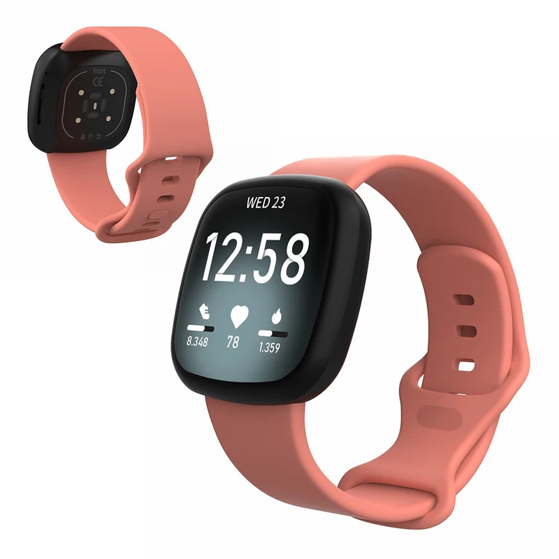 Robust Fitbit Versa 3 / Fitbit Sense Silikon / TPU armband - Größe: S
