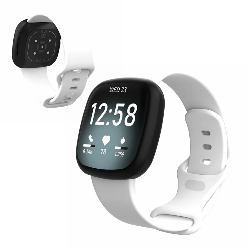 Robust Fitbit Versa 3 / Fitbit Sense Silikon / TPU armband - Größe: S