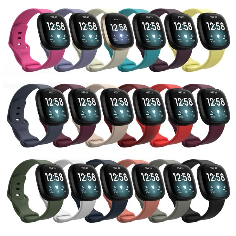 Robust Fitbit Versa 3 / Fitbit Sense Silikon / TPU armband - Größe: S
