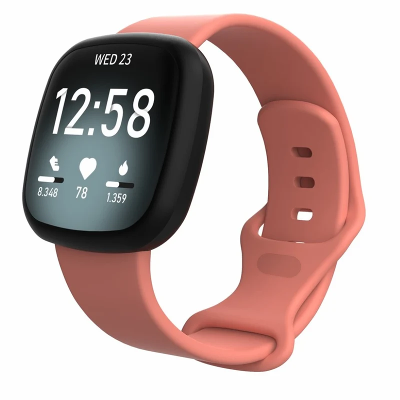 Robust Fitbit Versa 3 / Fitbit Sense Silikon / TPU armband - Größe: S