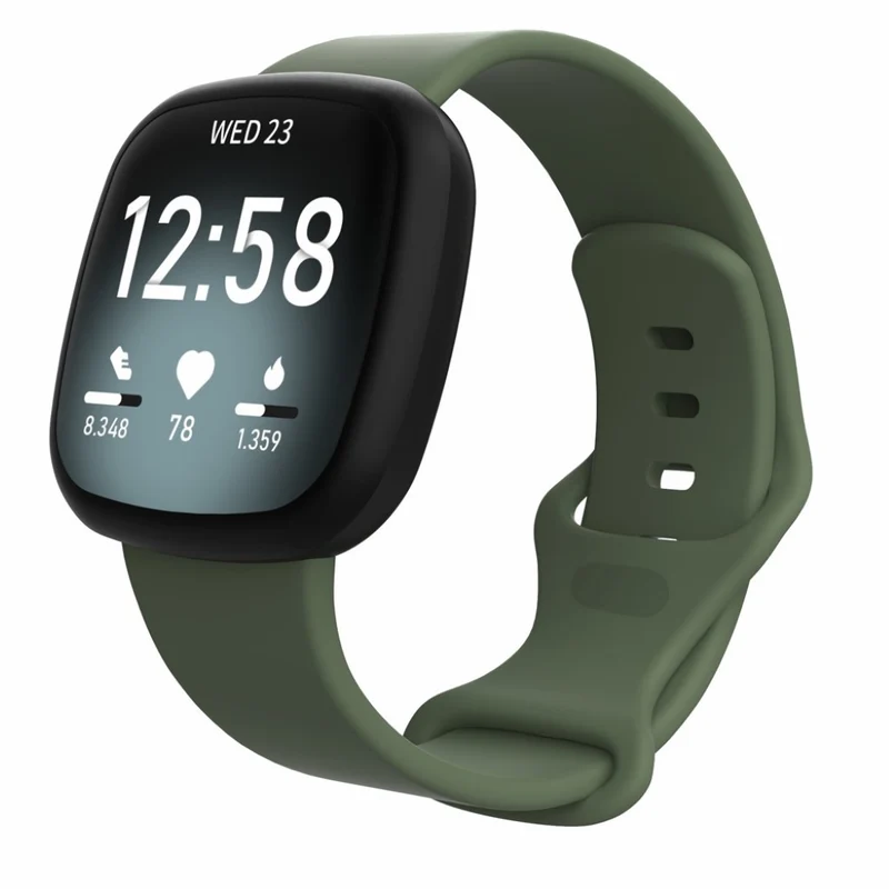 Robust Fitbit Versa 3 / Fitbit Sense Silikon / TPU armband - Größe: S