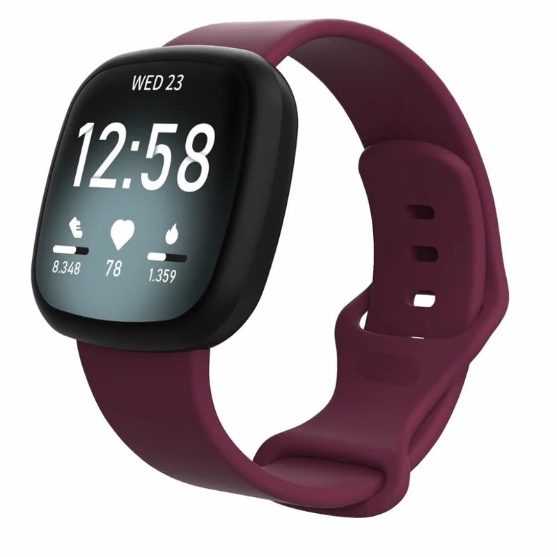 Robust Fitbit Versa 3 / Fitbit Sense Silikon / TPU armband - Größe: S