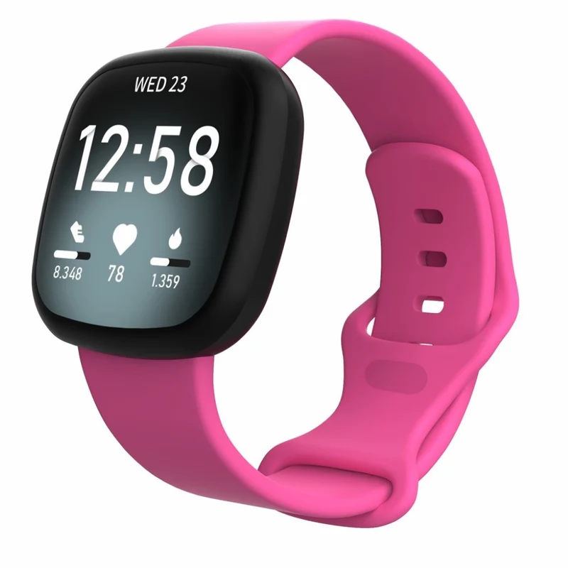 Robust Fitbit Versa 3 / Fitbit Sense Silikon / TPU armband - Größe: S