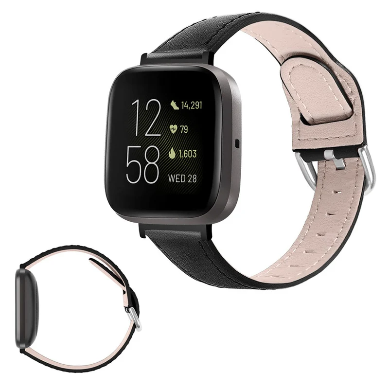 Zeitlos Fitbit Versa 3 / Fitbit Sense Echtes Leder armband