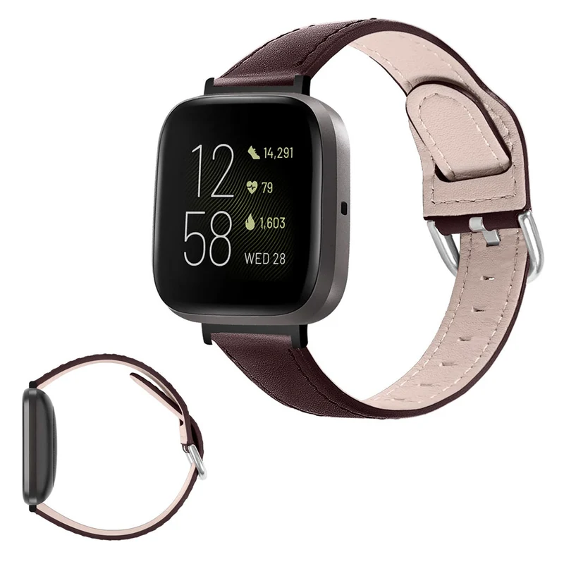 Zeitlos Fitbit Versa 3 / Fitbit Sense Echtes Leder armband