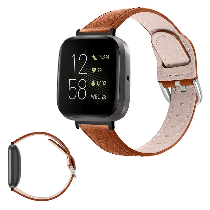 Zeitlos Fitbit Versa 3 / Fitbit Sense Echtes Leder armband
