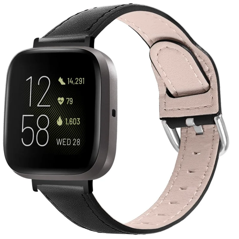Zeitlos Fitbit Versa 3 / Fitbit Sense Echtes Leder armband