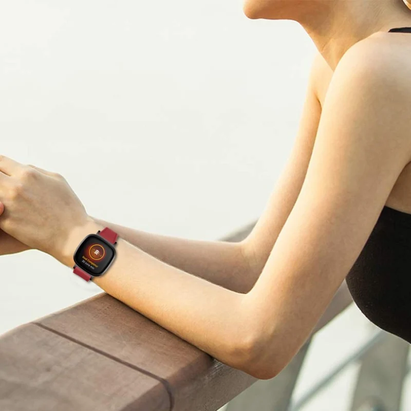 Zeitlos Fitbit Versa 3 / Fitbit Sense Echtes Leder armband