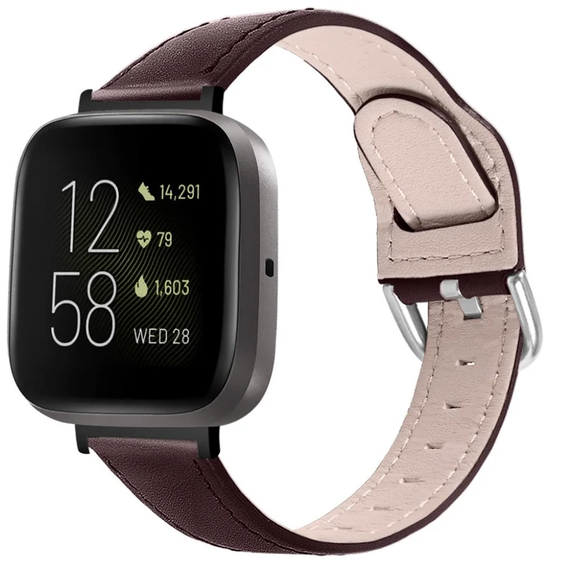 Zeitlos Fitbit Versa 3 / Fitbit Sense Echtes Leder armband