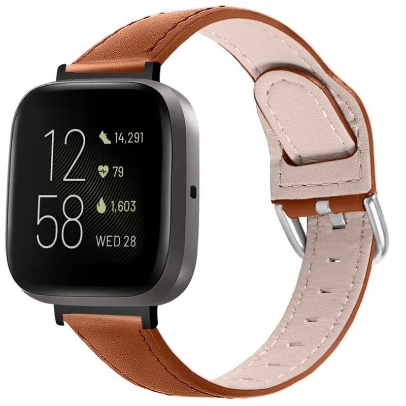 Zeitlos Fitbit Versa 3 / Fitbit Sense Echtes Leder armband