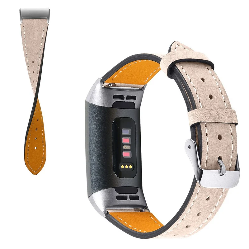 Cool Fitbit Charge 4 / Fitbit Charge 3 Echtes Leder armband